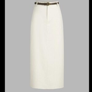 Linen blend skirt